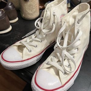 Hi top white converse
